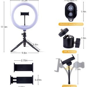 New Never opened 10.2” Selfie Ring Light w/ remote